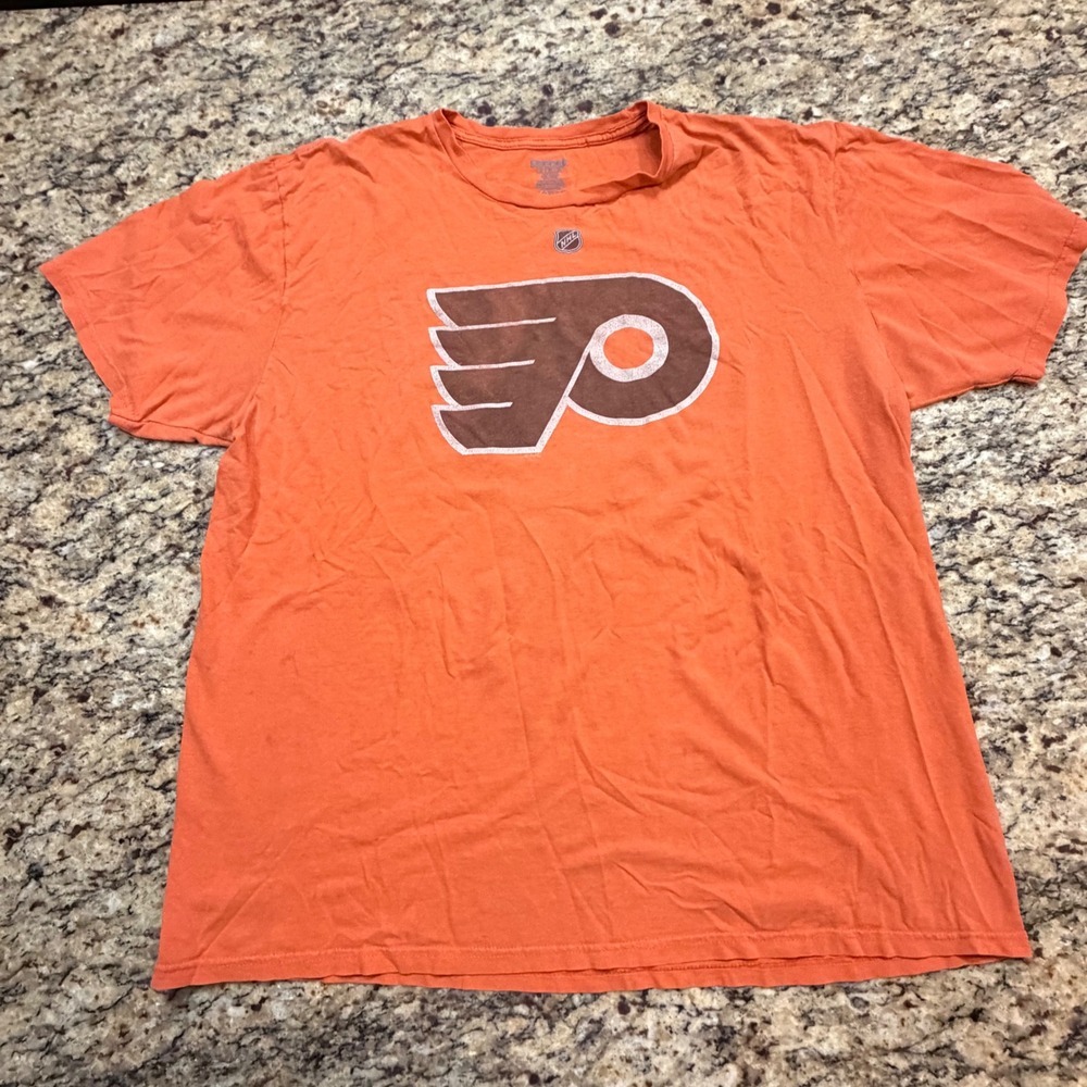 Reebok Philadelphia Flyers Wayne Simmonds 17 NHL T-Shirt Mens XL Orange v